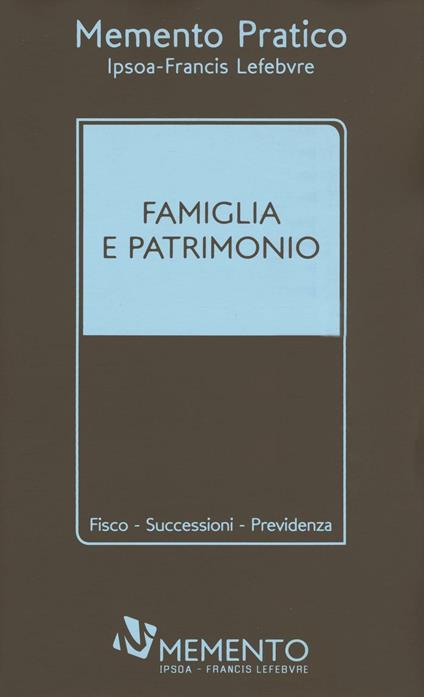 Memento pratico famiglia e patrimonio - copertina