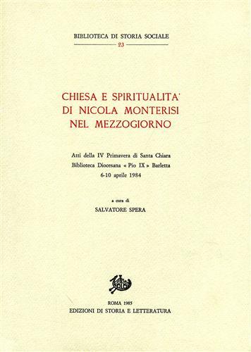 Chiesa e spiritualità di Nicola Monterisi nel Mezzogiorno - copertina