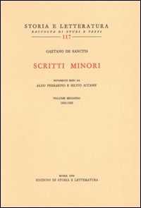 Libro Scritti minori. Vol. 2: 1892-1905. Gaetano De Sanctis