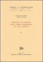 Recueil d'études sur saint Bernard et ses écrits. Vol. 4