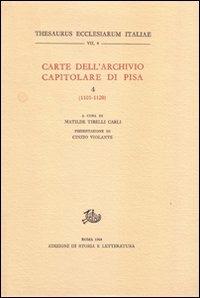 Carte dell'Archivio capitolare di Pisa. Vol. 4: 1101-1120 - copertina