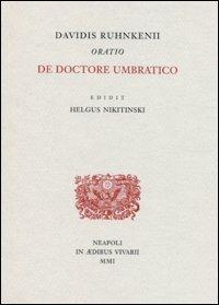 Oratio «De doctore umbratico» - David Ruhnken - copertina