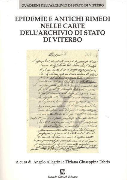 Epidemie e antichi rimedi nelle carte dell'Archivio di Stato di Viterbo - copertina