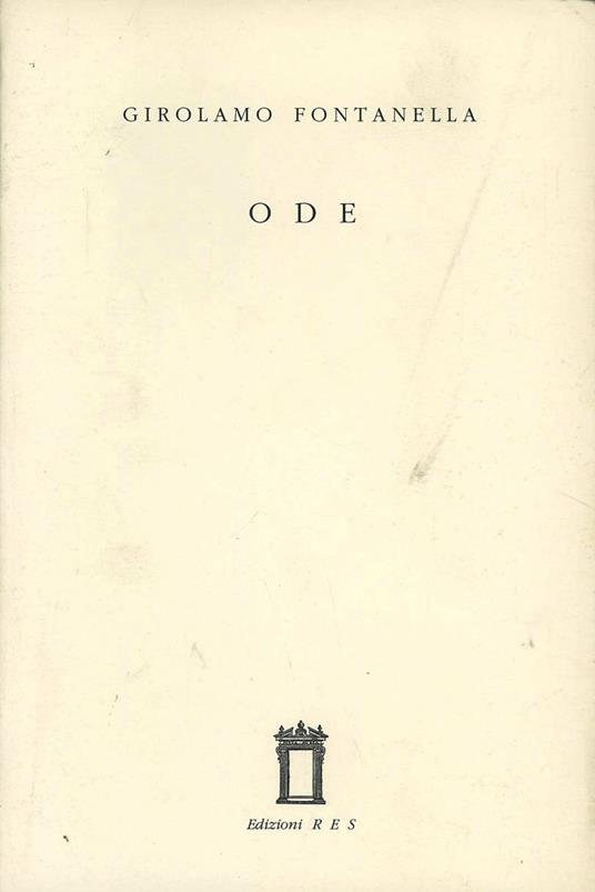 Ode - Girolamo Fontanella - copertina