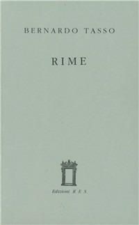 Le rime - Bernardo Tasso - copertina