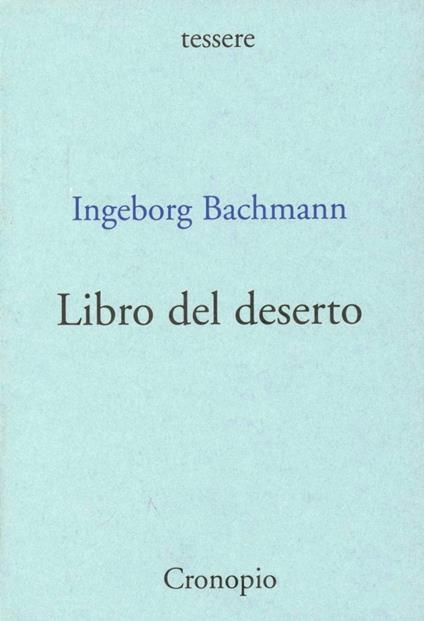 Libro del deserto - Ingeborg Bachmann - copertina