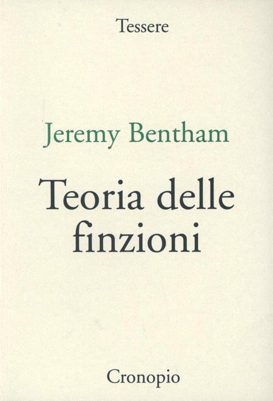 Teoria delle finzioni - Jeremy Bentham - copertina