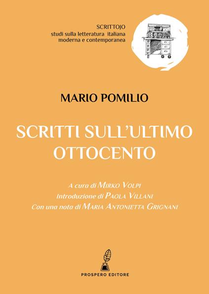 Scritti sull'ultimo Ottocento - Mario Pomilio - copertina