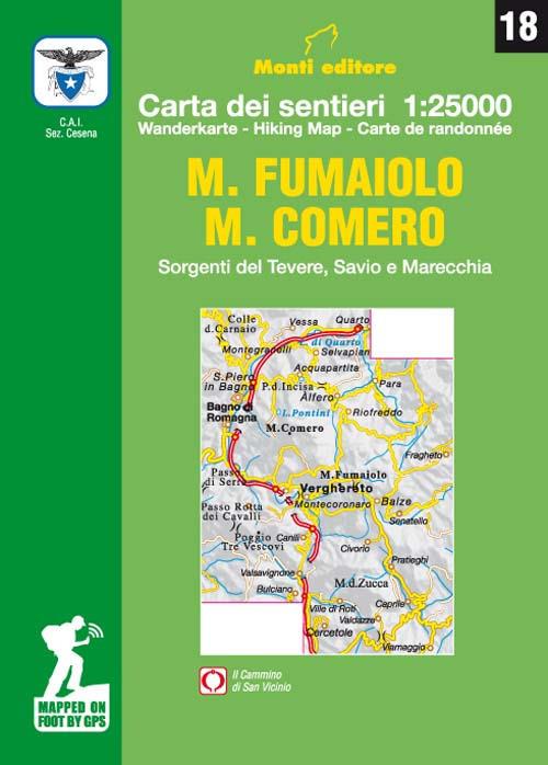 M. Fumaiolo. M. Comero. Sorgenti del Tevere, Savio e Marecchia. Carta dei sentieri 1:25.000 - Raffaele Monti - copertina