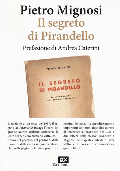 Il segreto di Pirandello - Pietro Mignosi - copertina