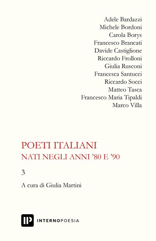 Poeti italiani nati negli anni '80 e '90. Vol. 3 - copertina