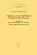 Università napoleoniche negli «Stati romani». Il «Rapport» di Giovanni Ferri de Saint-Costant sull'istruzione pubblica