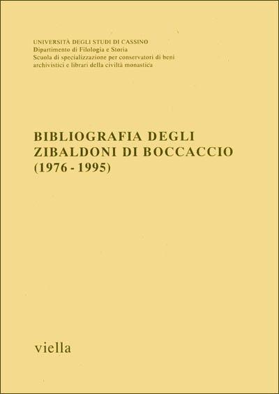 Bibliografia degli Zibaldoni di Boccaccio (1976-1995) - copertina
