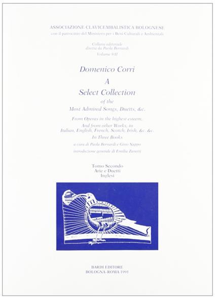 Select collection of the most admired songs, duetts & c. - Domenico Corri - copertina