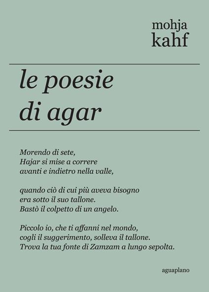Le poesie di Agar. Ediz. inglese e italiana - Mohja Kahf - copertina