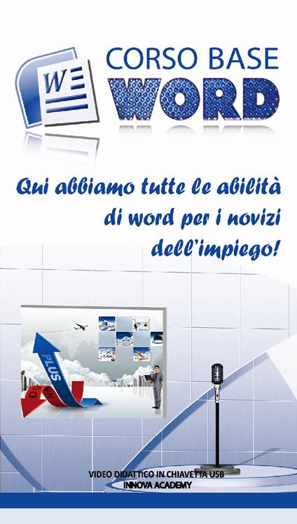 Corso base Word. Qui abbiamo tutte le abilità di Word per i novizi dell'impiego! Video didattico in chiavetta usb - copertina