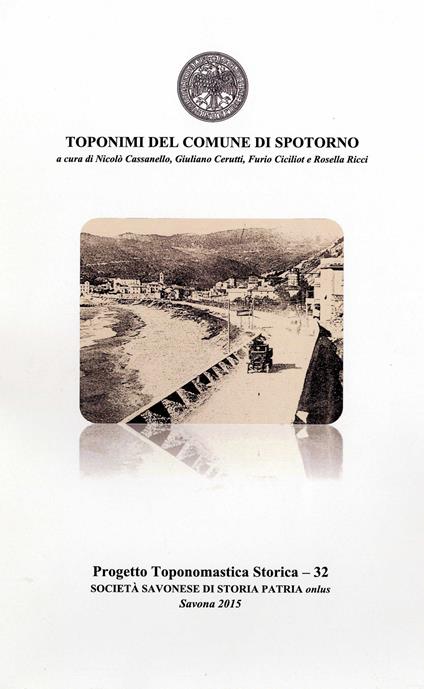 Toponimi del Comune di Spotorno - copertina