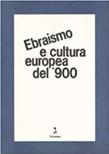 Ebraismo e cultura europea del '900 - copertina