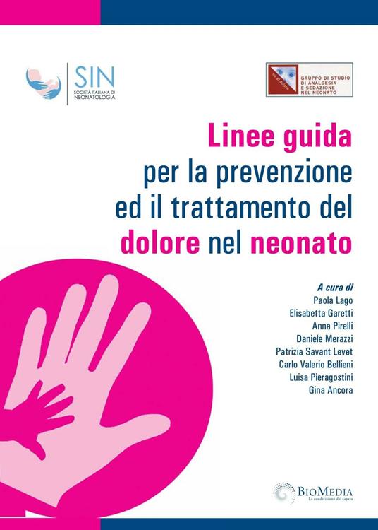 Linee guida per la prevenzione ed il trattamento del dolore nel neonato - copertina