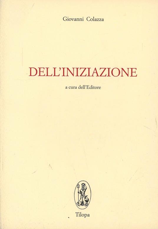 Dell'iniziazione - Giovanni Colazza - copertina