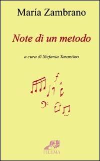 Note di un metodo - María Zambrano - copertina