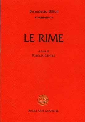 Le rime - Benedetto Biffoli - copertina