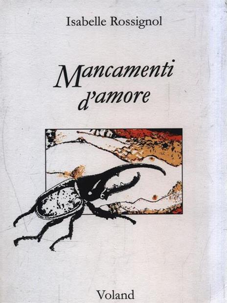 Mancamenti d'amore - Isabelle Rossignol - copertina