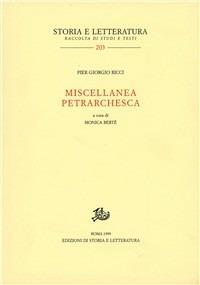 Miscellanea petrarchesca - P. Giorgio Ricci - copertina