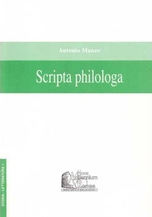 Scripta philologa - Antonio Manzo - copertina