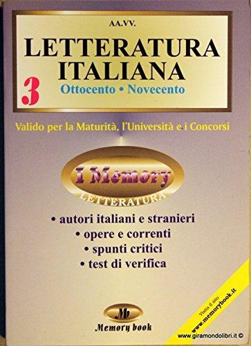 Letteratura italiana. Riassunto completo. Vol. 3: Ottocento e Novecento. - copertina