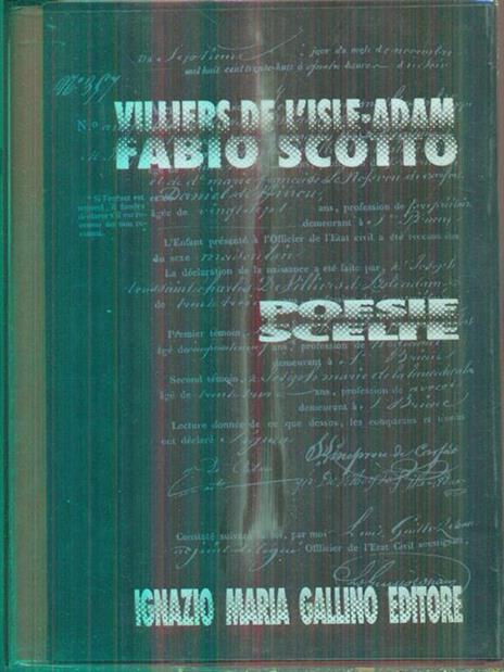 Poesie scelte - P. A. Villiers de L'Isle-Adam - copertina