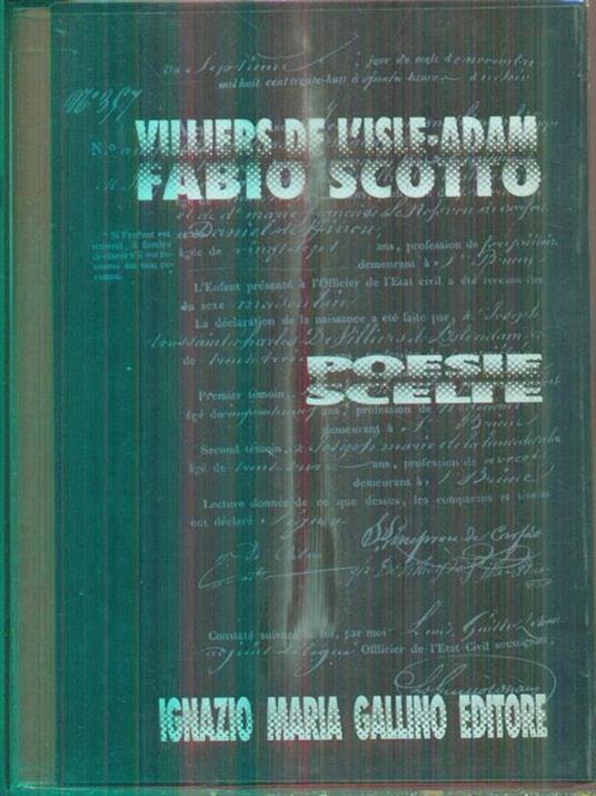 Poesie scelte - P. A. Villiers de L'Isle-Adam - copertina