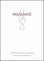 Paragrafo. Rivista di letteratura e immaginari (2006). Vol. 1