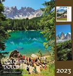  Dolomiti-Dolomiten 2023. Postkartenkalender HF/calendario cartoline da tavolo verticale