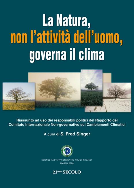 La natura, non l'attività dell'uomo, governa il clima - copertina