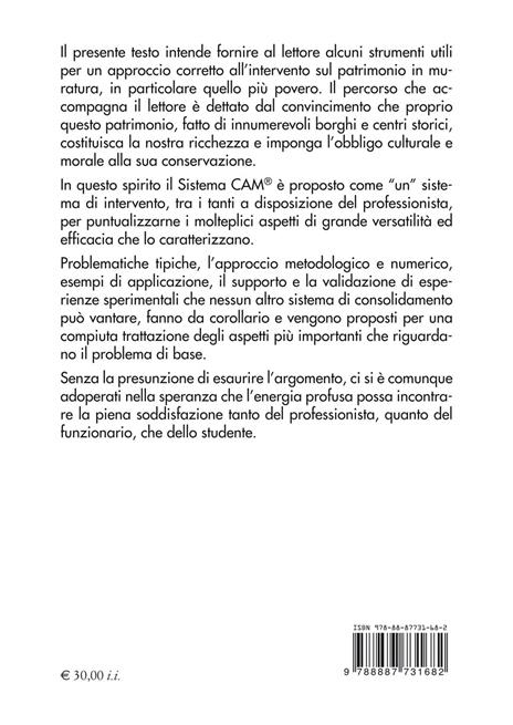 Conservare l'edilizia in muratura: il sistema CAM - Roberto Marnetto,Alessandro Vari,Marianna Leonori - 2