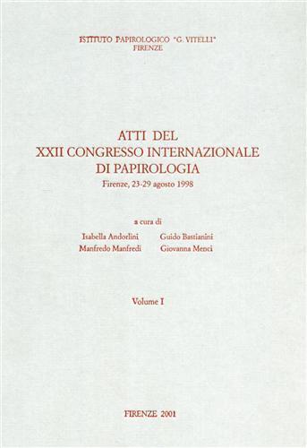Atti del 22º Congresso internazionale di papirologia (Firenze, 23-29 agosto 1998) - 2