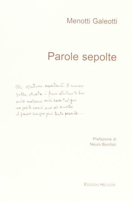 Parole sepolte - Menotti Galeotti - copertina