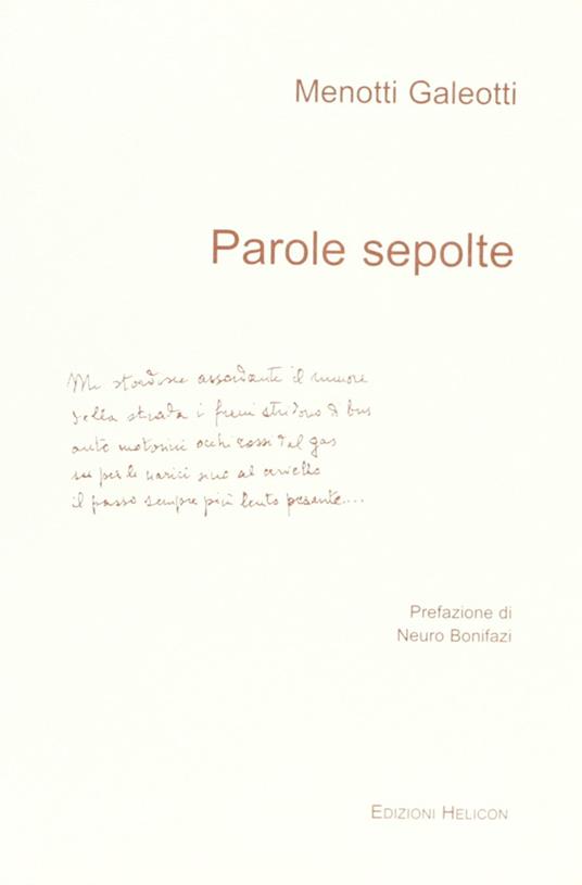 Parole sepolte - Menotti Galeotti - copertina