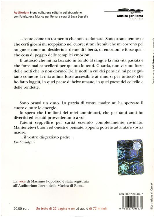 Il caso Salgari. Patologie italiane. Con CD Audio - Massimo Popolizio - 2