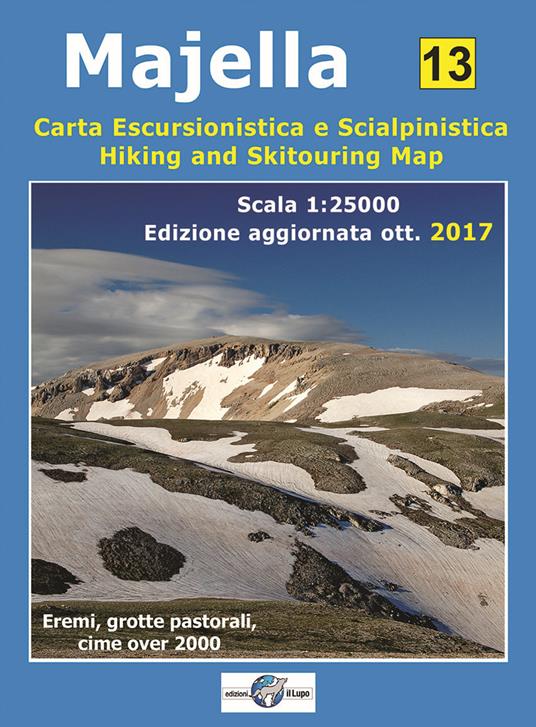 Majella. Carta escursionistica e scialpinistica 1:25000 - copertina