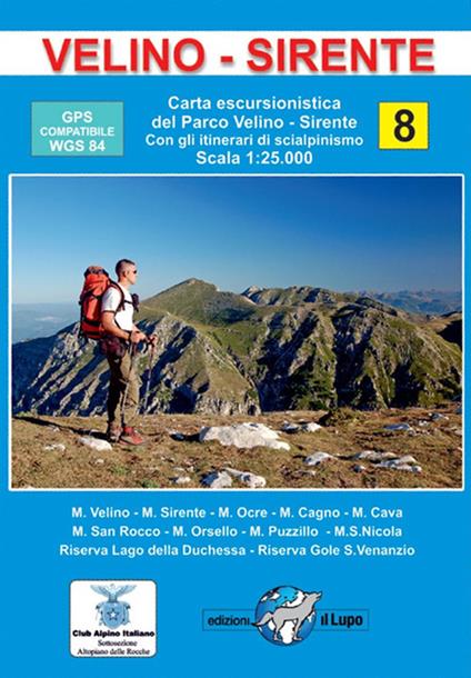 Velino-Sirente. Carta escursionistica del Parco Velino-Sirente. Con gli itinerari di scialpinismo. Scala 1:25.000 - copertina