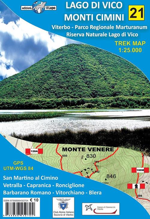 Lago di Vico, Monti Cimini. Viterbo, Parco regionale Marturanum e Riserva naturale Lago di Vico. Carta escursionistica 1:25.000 - copertina