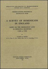 Survey of dominicans in England based on the ordination lists in episcopal register (1268 to 1538) (A) - Alfred B. Emden - copertina