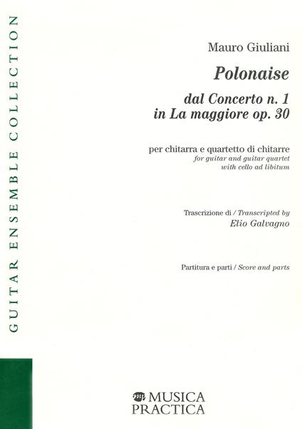 Polonaise dal Concerto n. 1 in La maggiore op. 30 per chitarra e quartetto di chitarre - Mauro Giuliani - copertina