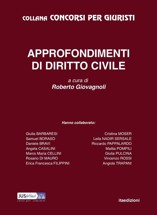 Approfondimenti di diritto civile - copertina