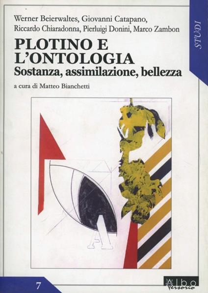 Plotino e l'ontologia. Sostanza, assimilazione, bellezza - copertina