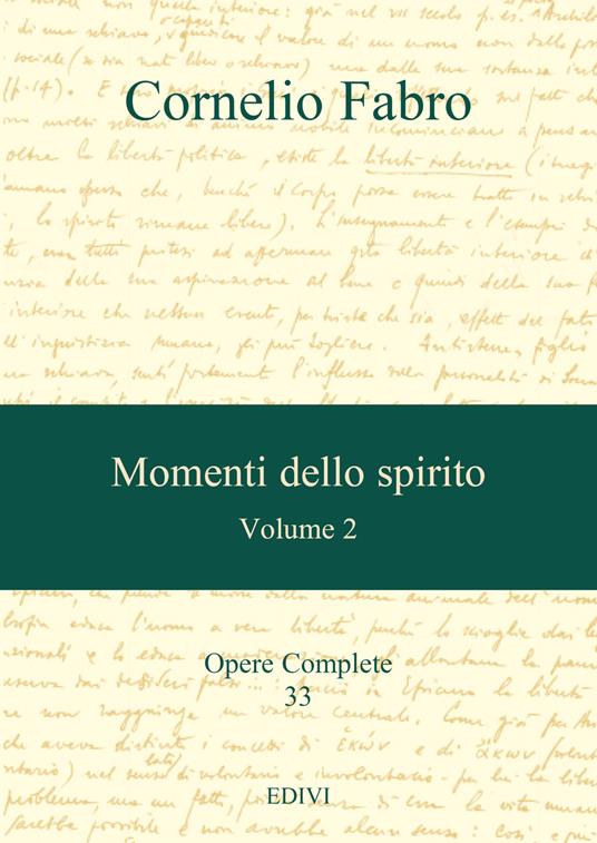 Momenti dello spirito. Vol. 2 - Cornelio Fabro - copertina