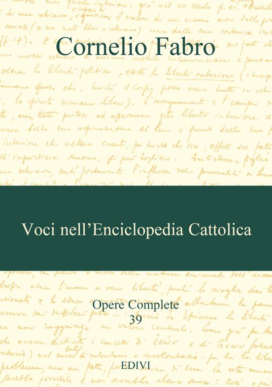 Voci nell'Enciclopedia Cattolica - Cornelio Fabro - copertina