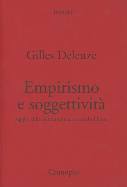 Empirismo e soggettività - Gilles Deleuze - copertina